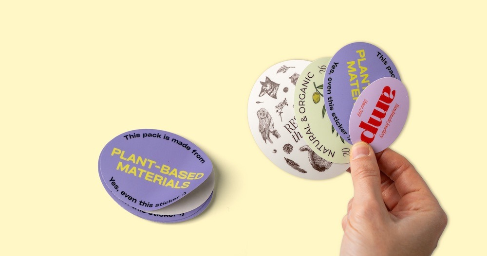 PlantBased-Aufkleber, oval zugeschnitten