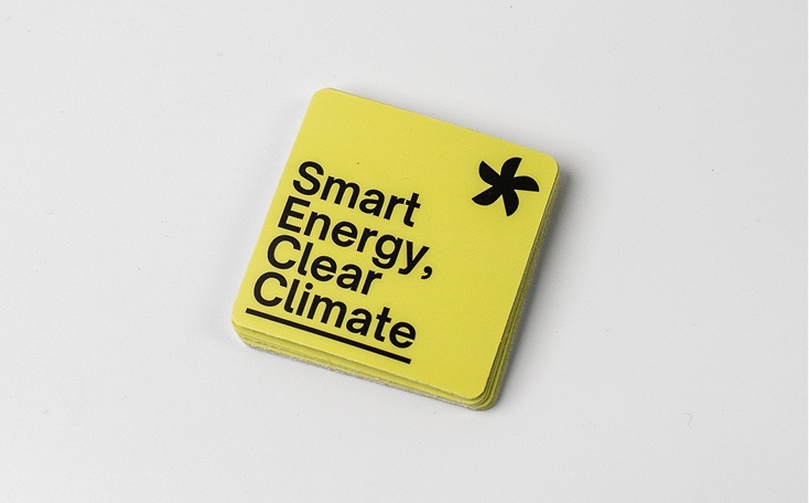 Okologische aufkleber pflanzlicher basis